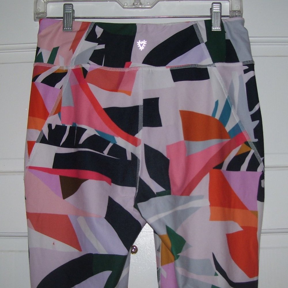 BETSEY JOHNSON Performance Colorful Abstract Yoga Leggings - Picture 5 of 8